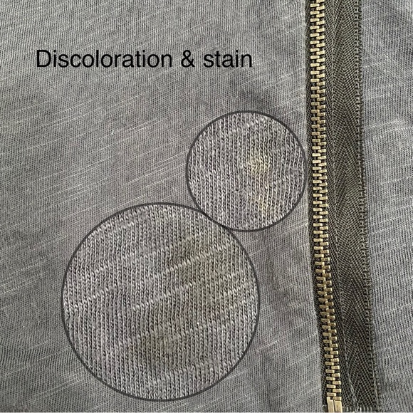 Converse One Star Blue Moto Style Jacket Top, Size Large - Picture 6 of 13